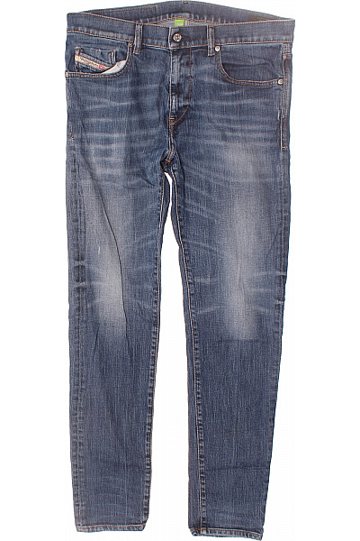 DIESEL Pánské Rovné Džíny Modré Second Hand Vel. 34/32