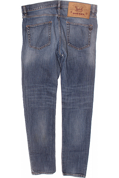 DIESEL Pánské Rovné Džíny Modré Second hand Vel. 34/32