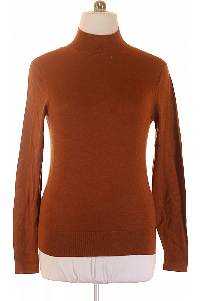 Calvin Klein Pánský Rolák Vlněný Hnědý Second hand Vel. M