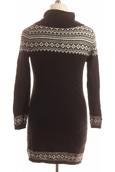  Šaty Pletené Černobílé Vel. L