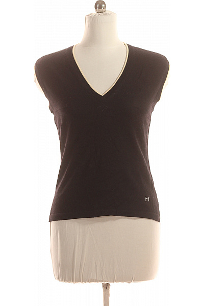 Kratká Dámská Vesta Meriná Černá Second hand