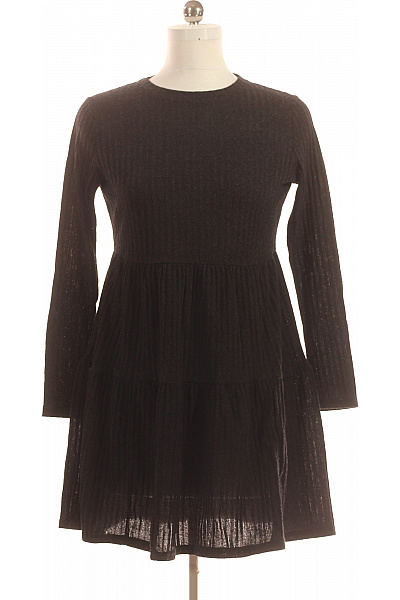  Šaty Pletené Černé Vel. 38