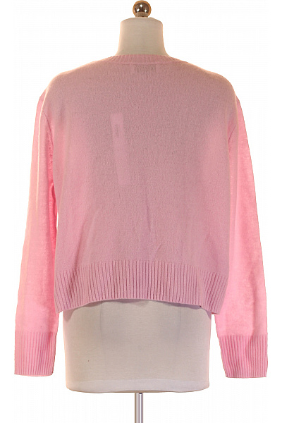 Dámský Pulovr Vlněný Růžový Second hand Vel. XS