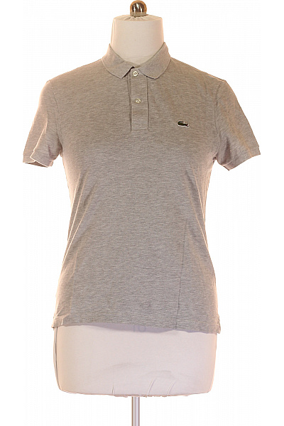 Pánské Tričko s Límečkem Šedé LACOSTE Vel. L