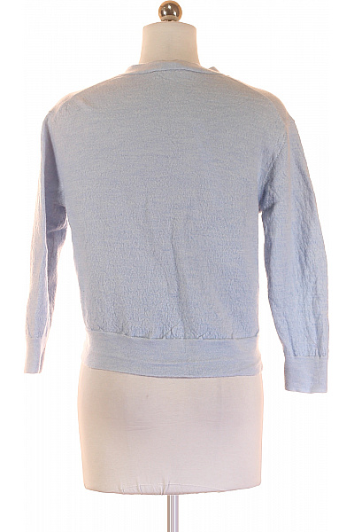 Dámský Cardigan Vlněný Modrý Vel. 44