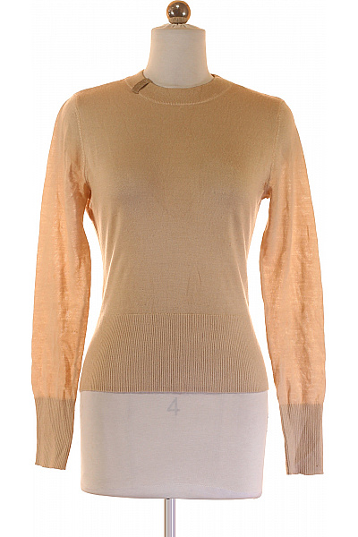 Pletená Halenka Meriná Béžová Vel. S