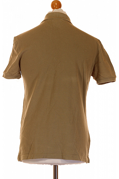 Pánské Tričko s Límečkem Khaki LACOSTE Vel. M