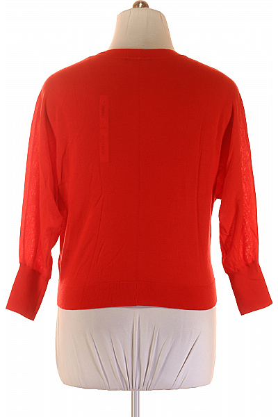 LUISA CERANO Dámský Cardigan Vlněný Červený Second hand Vel. 44