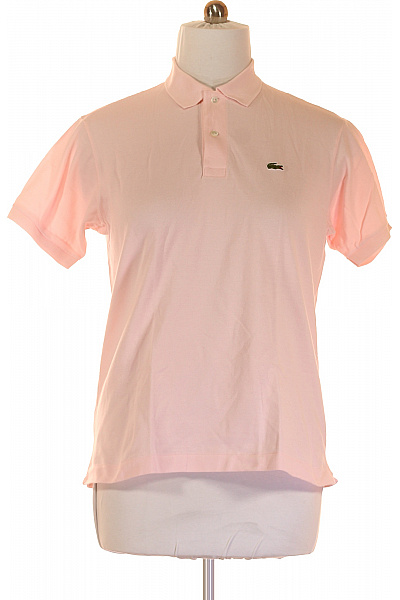 Pánské Tričko S Límečkem Růžové LACOSTE Vel. L