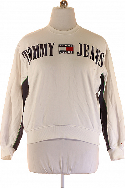 Dámská Mikina Bez Zapínání Bílá TOMMY HILFIGER Vel. M
