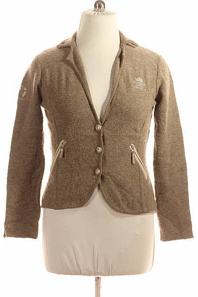 Teplé Dámské Sako Béžové L ARGENTINA Vel. L