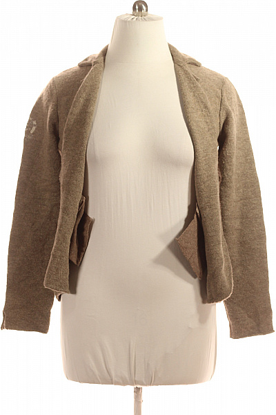 Teplé Dámské Sako Béžové L ARGENTINA Vel. L