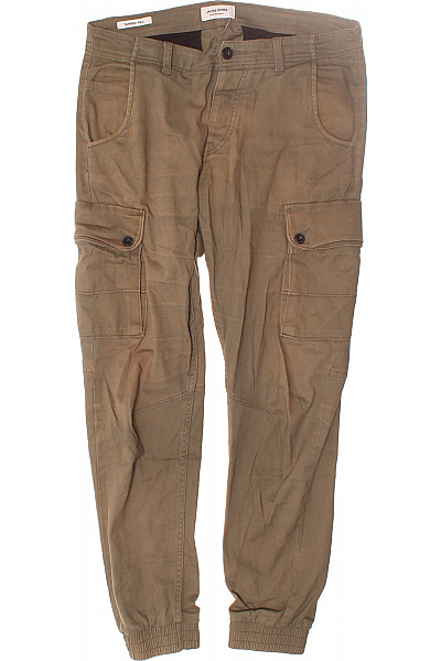 JACK & JONES Pánské Kalhoty Kapsáče Khaki Second Hand Vel. 31/34