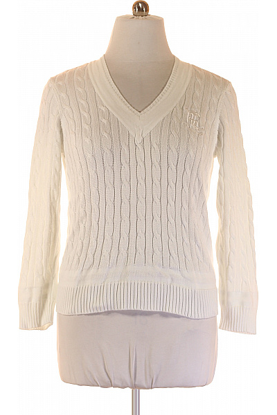 Dámský Svetr Bílý Ralph Lauren Vel. XL