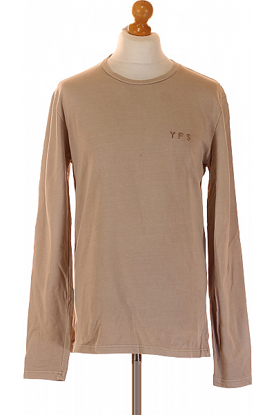 Jednoduché Pánské Tričko Béžové YOUNG  POETS SOCIETY Vel. M