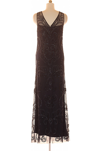 Marika  Šaty s Ozdobami Modré Vel. .12