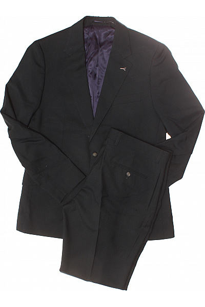 DOUGLAS HAYWARD Pánský Společenský Oblek Vlněný Zelený Vel. 36