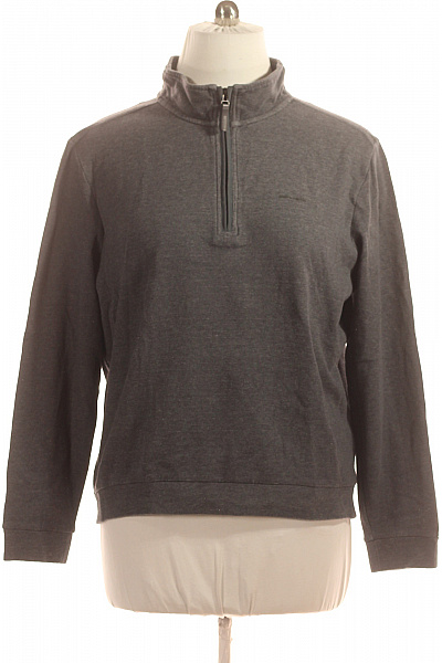 PIERRE CARDIN Pánská Mikina Bez Zapínání Šedá Vel. XL