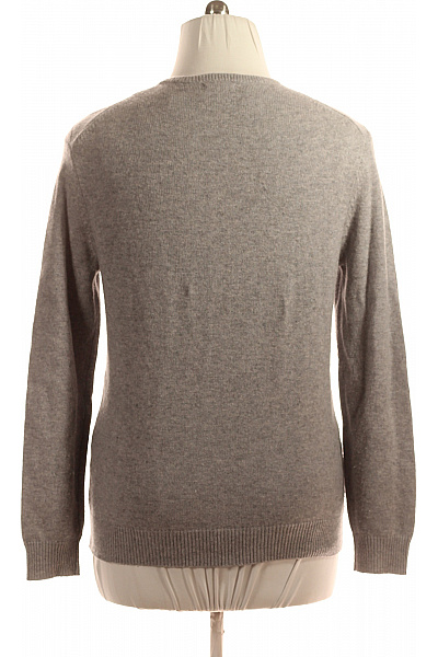 Pánský Svetr Vlněný Šedý MALO Second hand Vel. XL