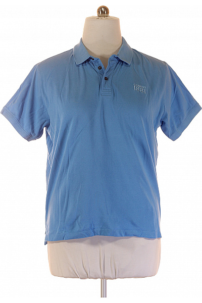 Pánské Tričko s Límečkem Modré CERRUTI Vel. XXL