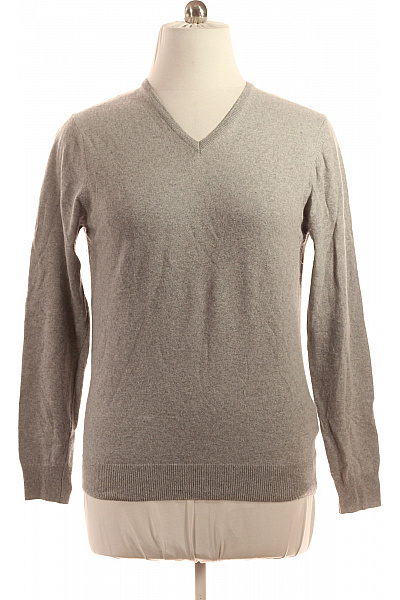 Pánský Svetr Vlněný Šedý Vel. L