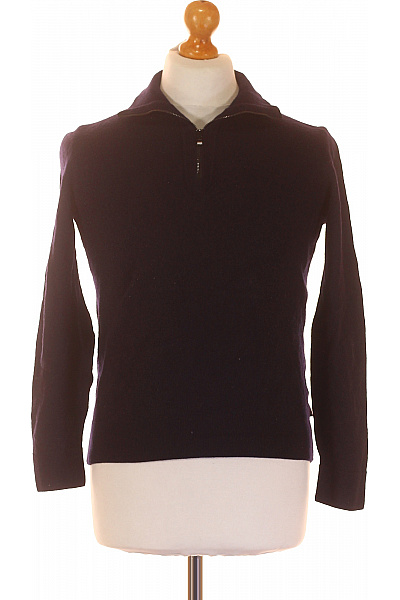 Pánský Svetr Vlněný Modrý Hugo Boss Vel. M