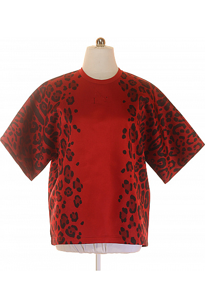 D&G Dámské Tričko Červené Second Hand Vel. 52