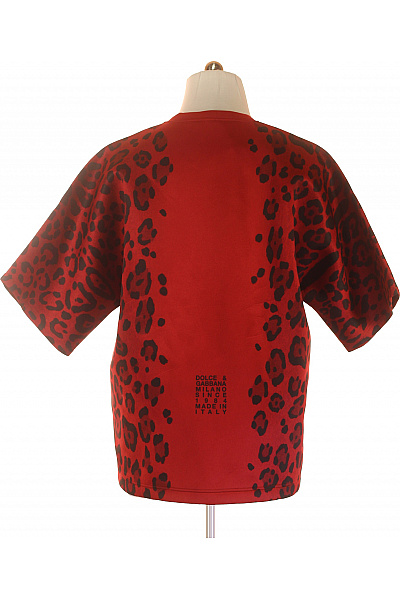 D&G Dámské Tričko Červené Second hand Vel. 52