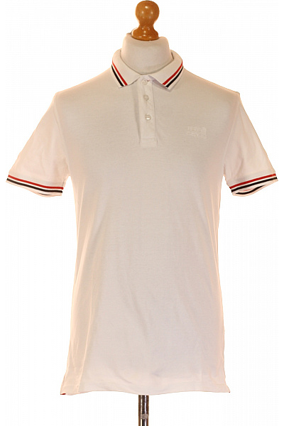 Cavallo Pánské Tričko s Límečkem Bílé Second hand Vel. M