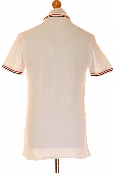 Cavallo Pánské Tričko s Límečkem Bílé Second hand Vel. M