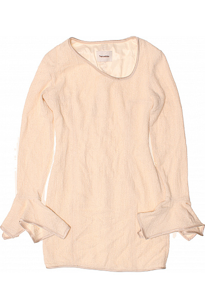 Nanushka Společenské  Šaty Béžové Second Hand Vel. M