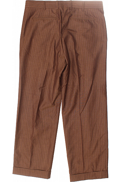 Pánské Kalhoty Vlněné Hnědé PT TORINO  Second hand Vel. 52