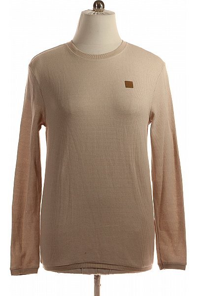 Pánská Mikina Bez Zapínání Béžová Vel. L