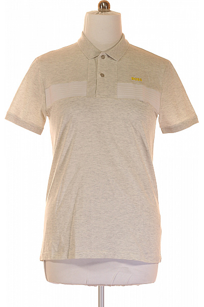 Hugo Boss Pánské Tričko S Límečkem Šedé Vel. L