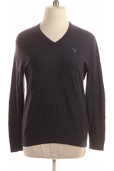 GANT Pánský Svetr Vlněný Modrý Vel. XL