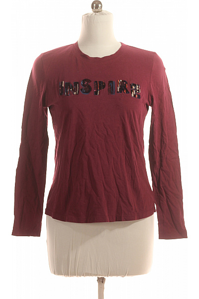 S.OLIVER Dámské Tričko Vínová Second Hand Vel. 38