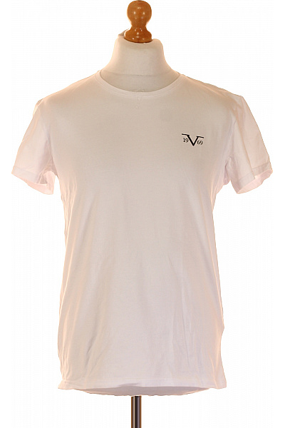 VERSACE Jednoduché Pánské Tričko Bílé Vel. L