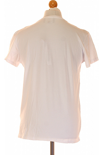 VERSACE Jednoduché Pánské Tričko Bílé Vel. L