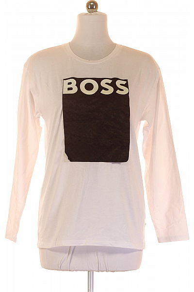 Pánské Tričko S Potiskem Černobílé Hugo Boss Vel. M