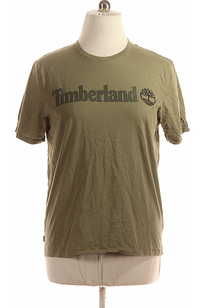 Timberland Pánské Tričko Zelené Second hand Vel. XL