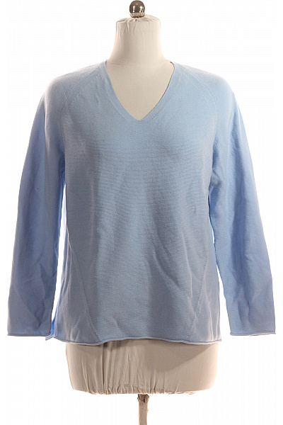 Dámský Svetr Modrý VIA APPIA DUE Second Hand Vel. 42