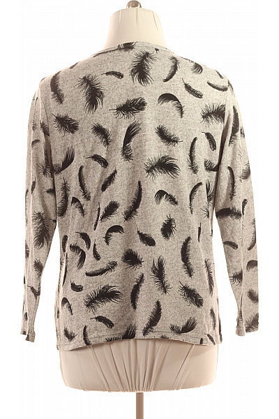  Halenka Pletená Šedá Vel. XXL