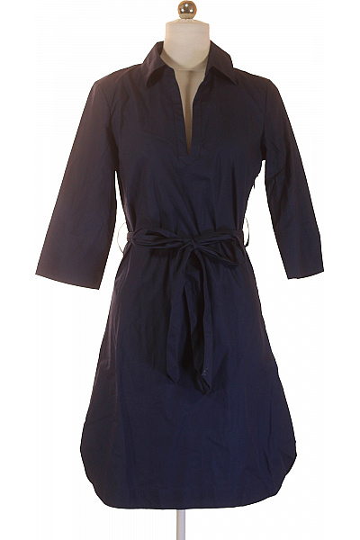 Šaty Modré Second Hand Vel. 34