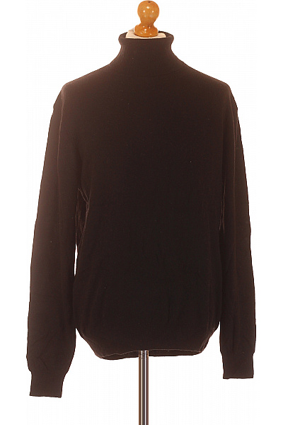 Pánský Svetr Vlněný Černý Vel. XL