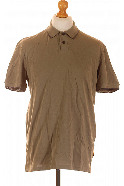 Pánské Tričko Khaki Hugo Boss Second Hand Vel. M