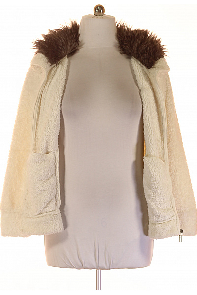YESSICA Dámský Kožich Bílý Vel. XL