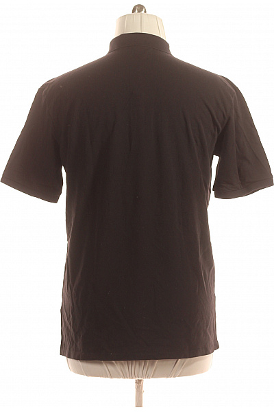 Pánské Tričko s Límečkem Černé Vel. XL