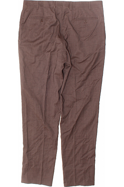 CANALI Pánské Kalhoty Vlněné Hnědé Vel. 50