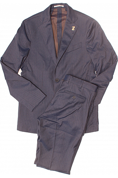 Pal Zileri Pánský Komplet Vlněný Modrý Vel. 48