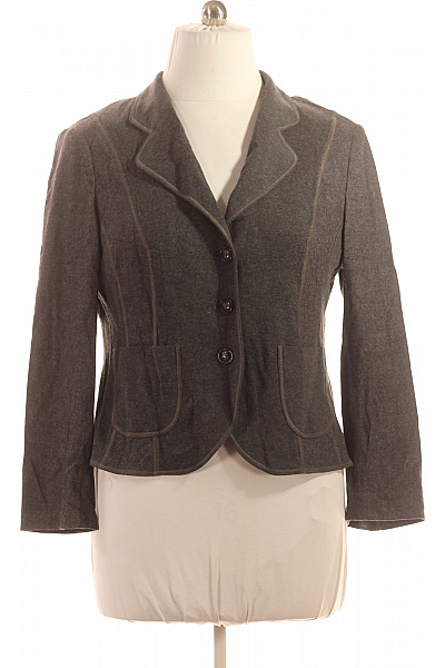 Dámské Sako Vlněný Šedý Vel. 44